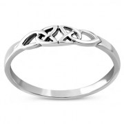 Trinity Knot Silver Plain Ring - rp877